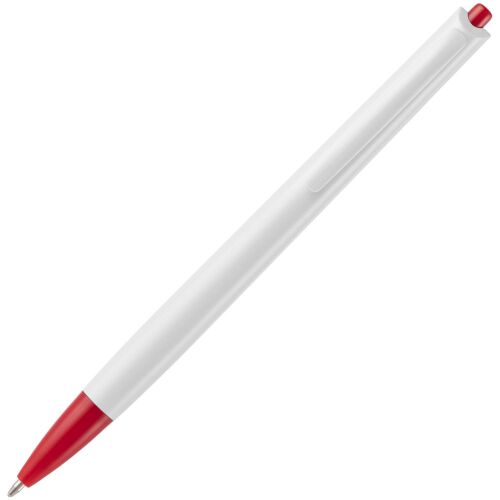 Ручка шариковая Tick, белая с красным 3