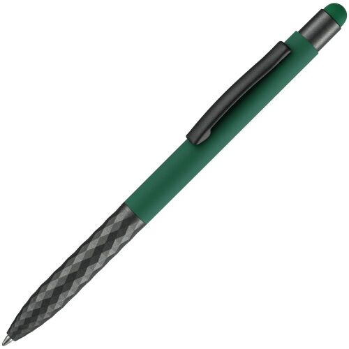 Ручка шариковая Digit Soft Touch со стилусом, зеленая 1