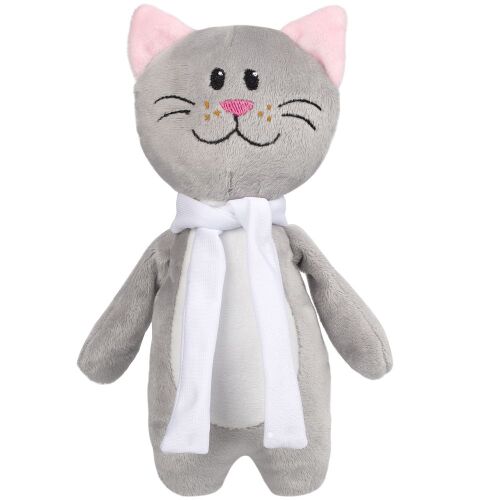 Мягкая игрушка Beastie Toys, котик с белым шарфом 1