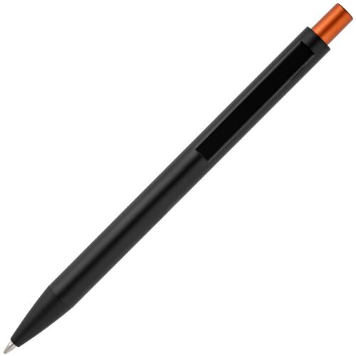 Ручка шариковая Chromatic, черная с оранжевым 3