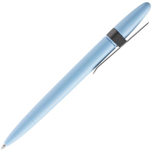 Ручка шариковая Prodir DS5 TSM Metal Clip, голубая с серым 3