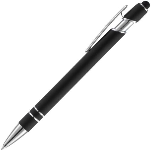 Ручка шариковая Pointer Soft Touch со стилусом, черная 2