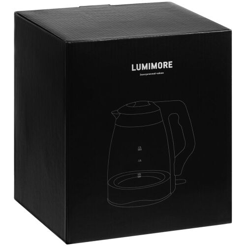 Электрический чайник Lumimore, стеклянный, серебристо-черный 7