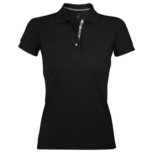 Рубашка поло женская Portland Women 200 черная, размер M 1