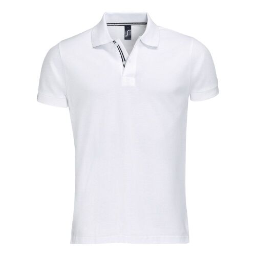 Рубашка поло мужская Patriot белая с черным, размер XL 8