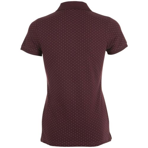Рубашка поло женская Brandy Women, бордовая с белым, размер XS 2