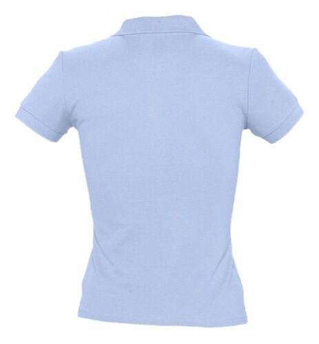 Рубашка поло женская People 210 голубая, размер M 2