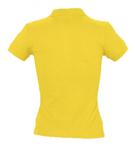 Рубашка поло женская People 210 желтая, размер L 2