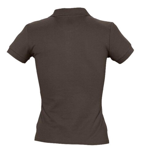 Рубашка поло женская People 210 шоколадно-коричневая, размер S 2