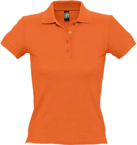 Рубашка поло женская People 210 оранжевая, размер XXL 1