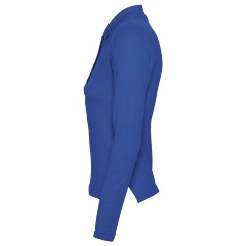 Рубашка поло женская с длинным рукавом Podium 210 ярко-синяя, ра 3