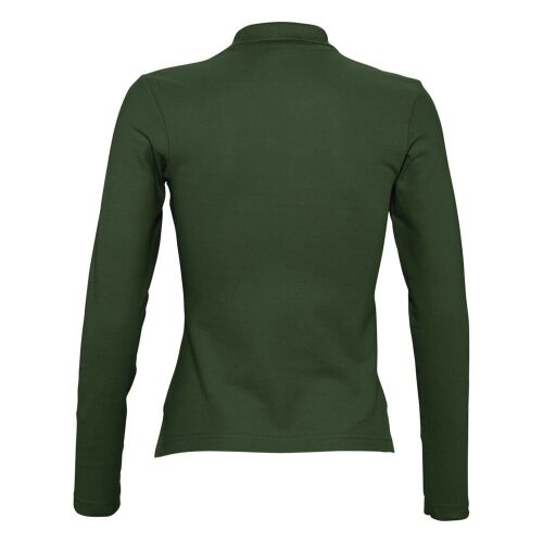 Рубашка поло женская с длинным рукавом Podium 210 темно-зеленая, 2