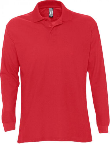 Рубашка поло мужская с длинным рукавом Star 170 красная, размер  1
