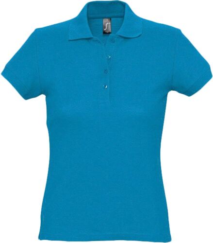 Рубашка поло женская Passion 170 ярко-бирюзовая, размер S 1