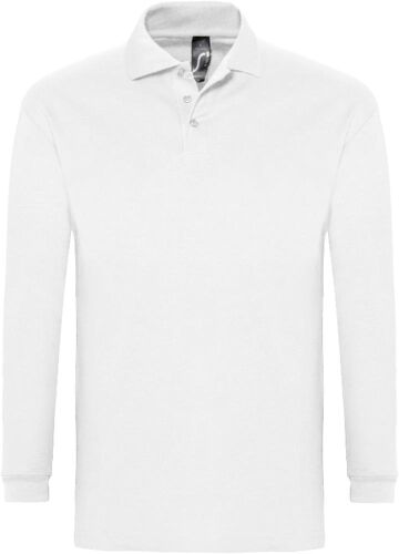 Рубашка поло мужская с длинным рукавом Winter II 210 белая, разм 1