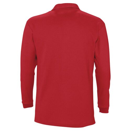 Рубашка поло мужская с длинным рукавом Winter II 210 красная, ра 2