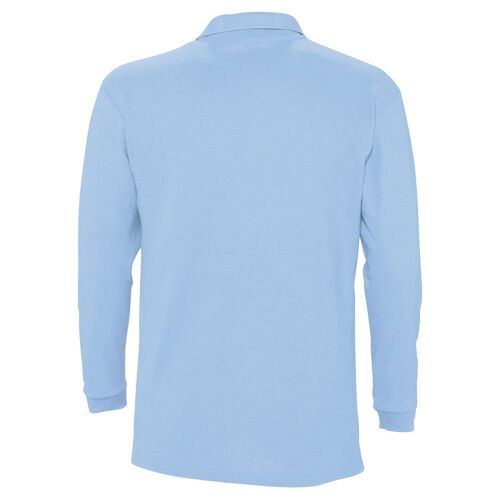 Рубашка поло мужская с длинным рукавом Winter II 210 голубая, ра 2