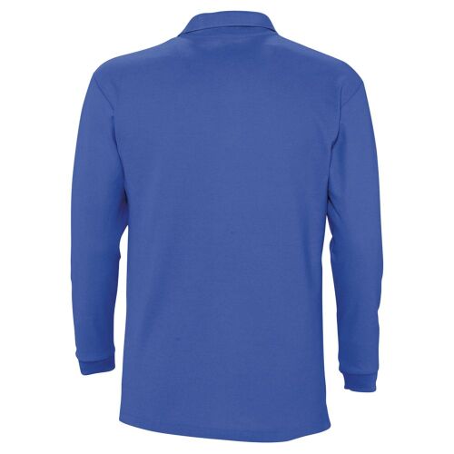 Рубашка поло мужская с длинным рукавом Winter II 210 ярко-синяя, 2