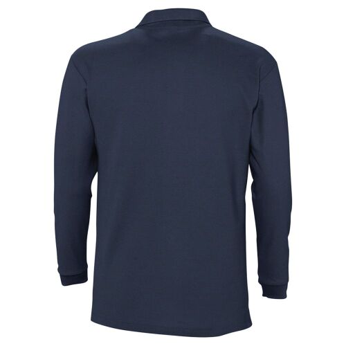Рубашка поло мужская с длинным рукавом Winter II 210 темно-синяя 2