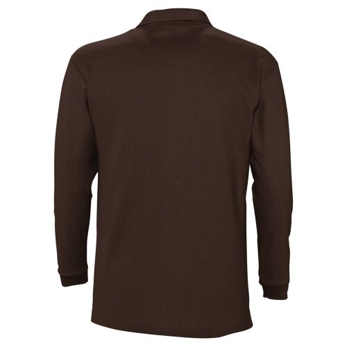 Рубашка поло мужская с длинным рукавом Winter II 210 шоколадно-к 2