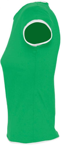 Футболка женская Moorea 170 ярко-зеленая с белой отделкой, разме 2