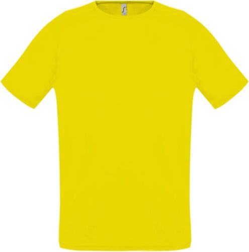 Футболка унисекс Sporty 140 лимонно-желтая, размер XXs 1