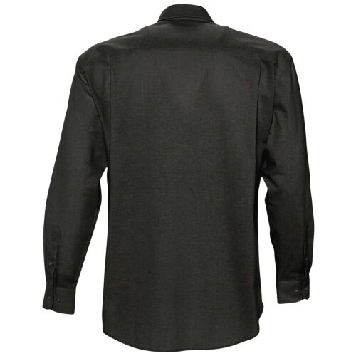 Рубашка мужская с длинным рукавом Boston черная, размер 3XL 2