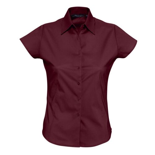 Рубашка женская с коротким рукавом Excess бордовая, размер M 1
