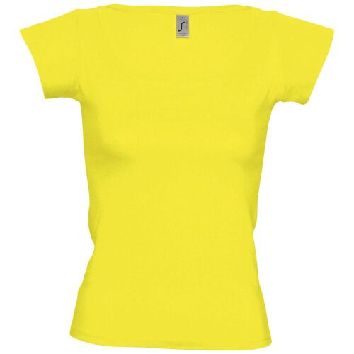 Футболка женская с глубоким вырезом Melrose 150 лимонно-желтая,  1