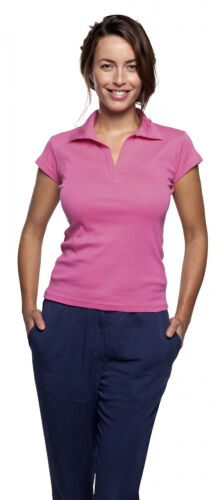 Рубашка поло женская без пуговиц Pretty 220 красная, размер L 4