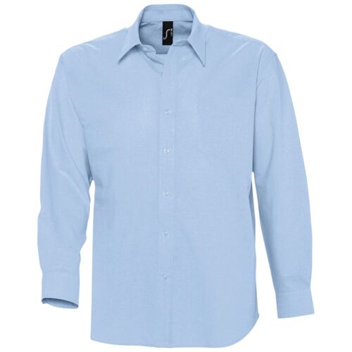 Рубашка мужская с длинным рукавом Boston голубая, размер S 1