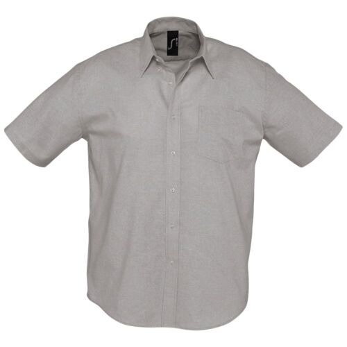 Рубашка мужская с коротким рукавом Brisbane серая, размер Xxxl 1