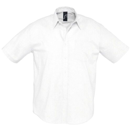 Рубашка мужская с коротким рукавом Brisbane белая, размер M 1