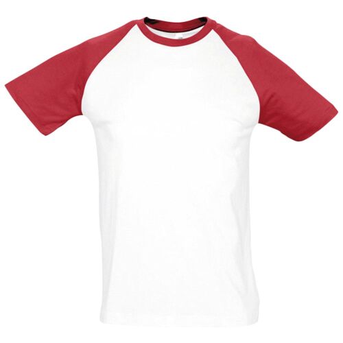 Футболка мужская двухцветная Funky 150, белый/красный, размер XL 1