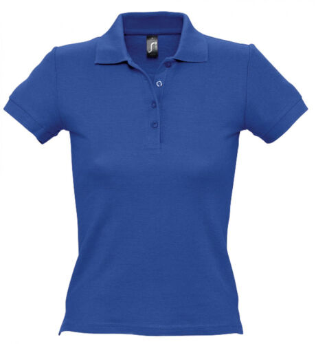 Рубашка поло женская People 210 ярко-синяя, размер XXL 1