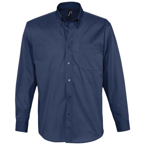 Рубашка мужская с длинным рукавом Bel Air темно-синяя (кобальт), 1