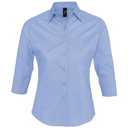 Рубашка женская с рукавом 3/4 Effect 140 голубая, размер S 1