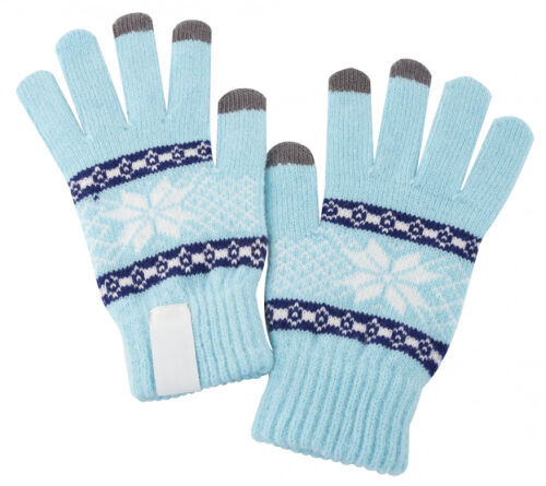 Сенсорные перчатки Snowflake, голубые 1