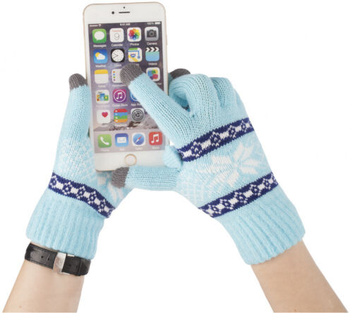Сенсорные перчатки Snowflake, голубые 2