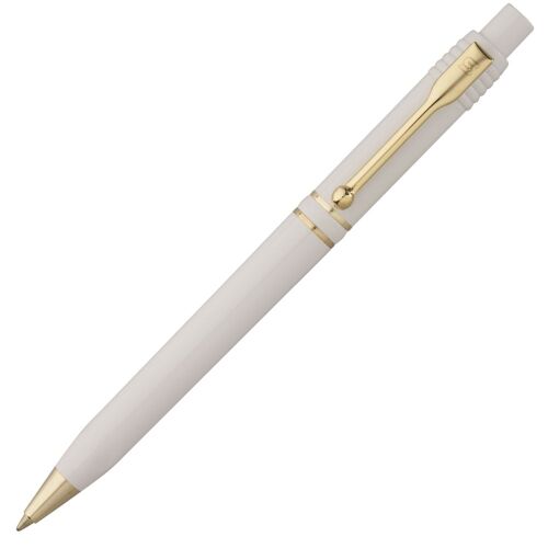 Ручка шариковая Raja Gold, белая 3