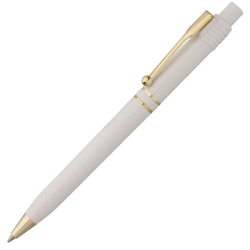 Ручка шариковая Raja Gold, белая 1