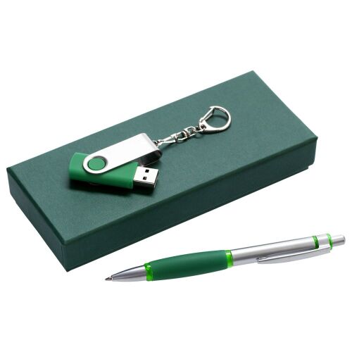Набор Notes: ручка и флешка 8 Гб, зеленый 1