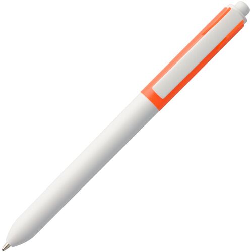 Ручка шариковая Hint Special, белая с оранжевым 3