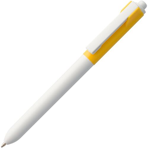 Ручка шариковая Hint Special, белая с желтым 1