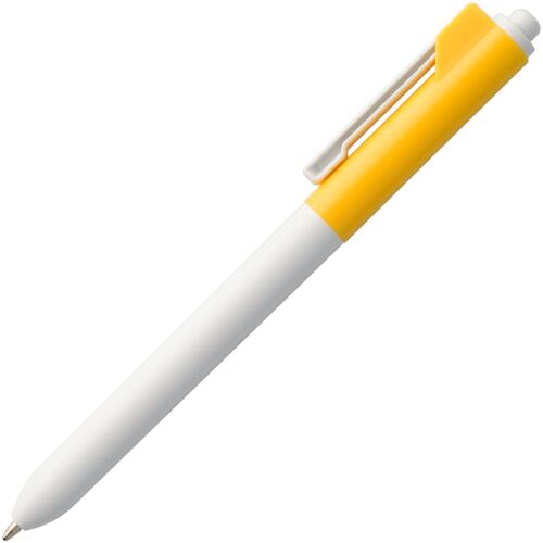 Ручка шариковая Hint Special, белая с желтым 2