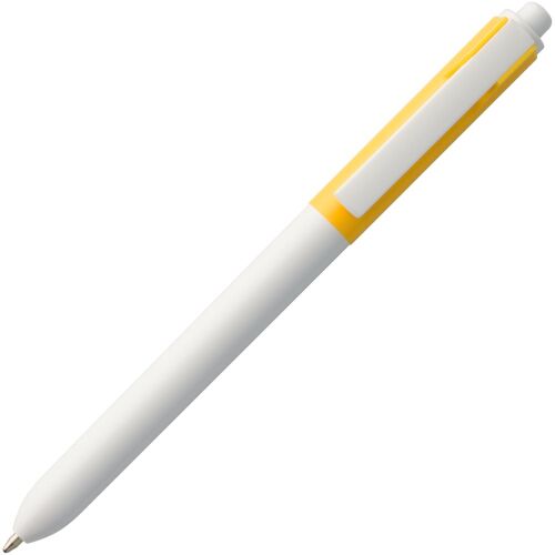 Ручка шариковая Hint Special, белая с желтым 3