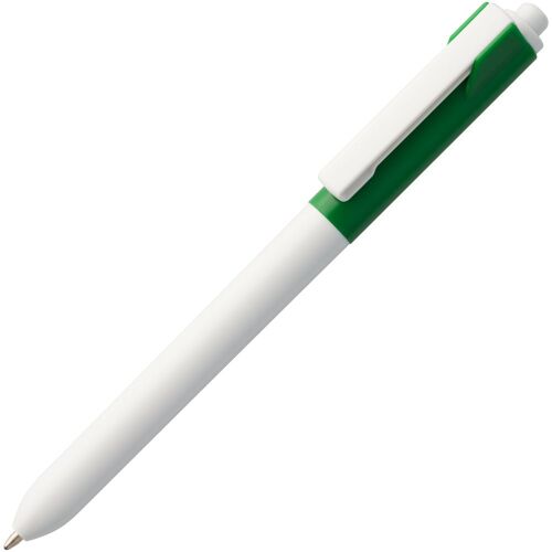 Ручка шариковая Hint Special, белая с зеленым 1