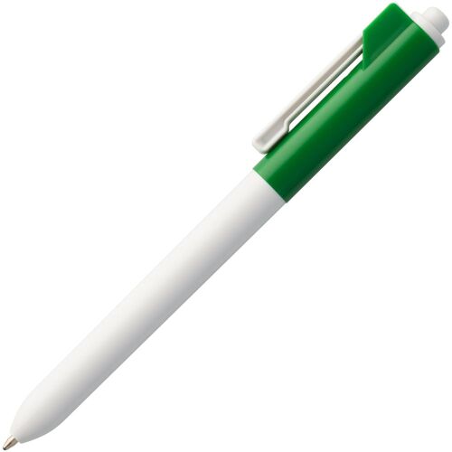 Ручка шариковая Hint Special, белая с зеленым 2