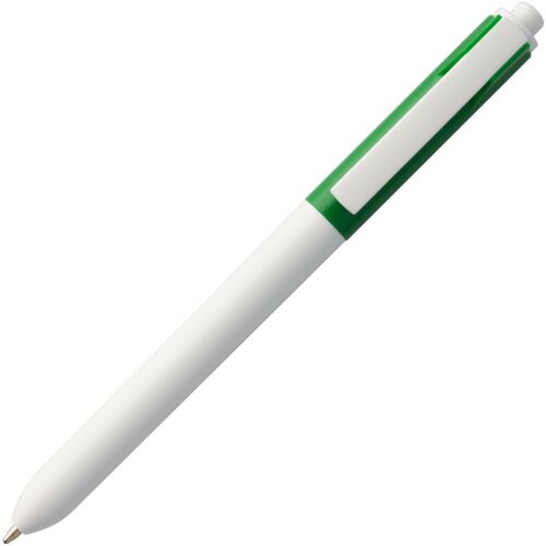 Ручка шариковая Hint Special, белая с зеленым 3