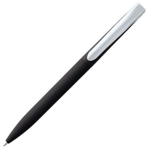 Ручка шариковая Pin Soft Touch, черная 2